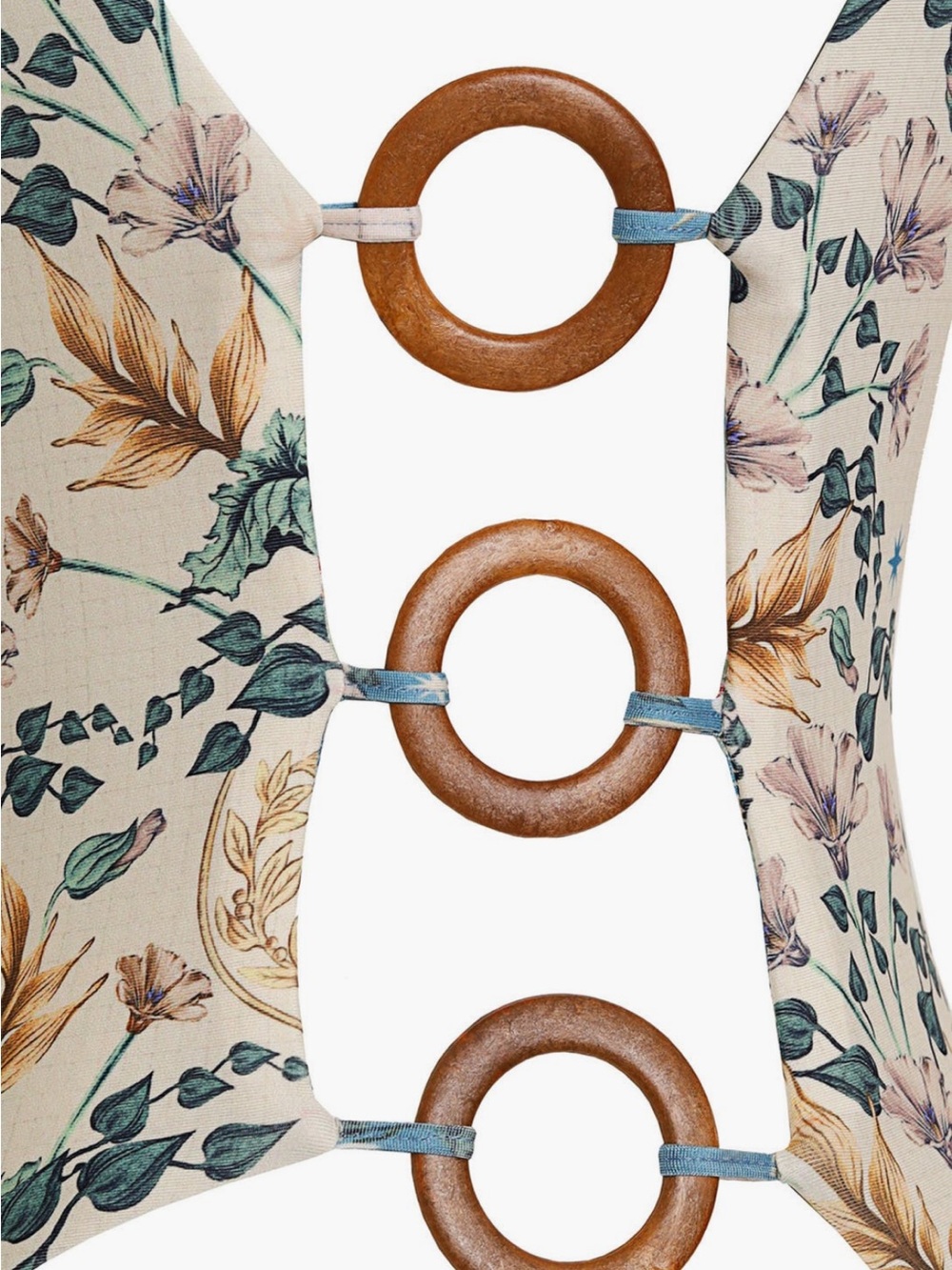 NWT Agua Bendita reversible One-Piece Swimsuit in Cream and Yellow sun print - Picture 7 of 12